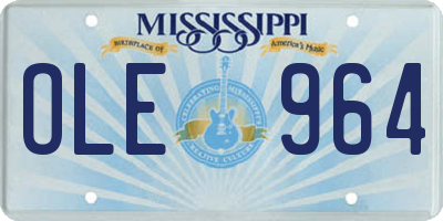 MS license plate OLE964