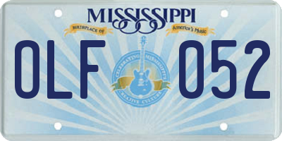 MS license plate OLF052