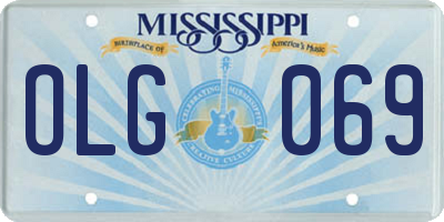 MS license plate OLG069