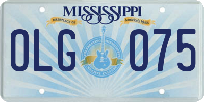 MS license plate OLG075