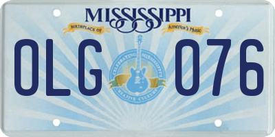 MS license plate OLG076