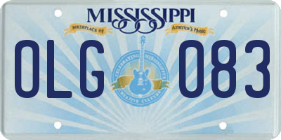 MS license plate OLG083