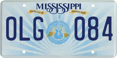 MS license plate OLG084