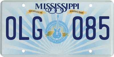 MS license plate OLG085