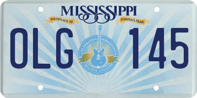 MS license plate OLG145