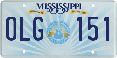 MS license plate OLG151