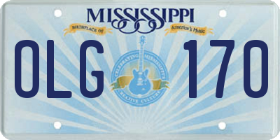 MS license plate OLG170