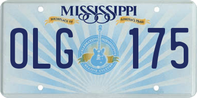 MS license plate OLG175