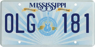 MS license plate OLG181
