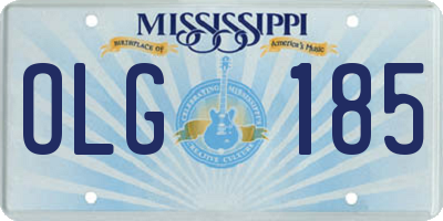 MS license plate OLG185