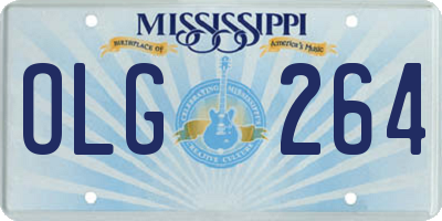 MS license plate OLG264