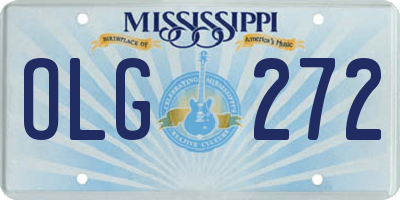 MS license plate OLG272