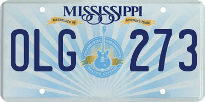 MS license plate OLG273