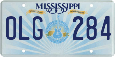MS license plate OLG284
