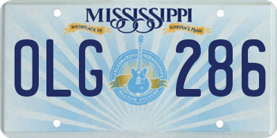 MS license plate OLG286