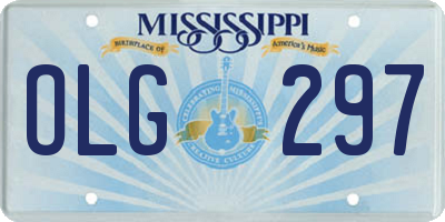 MS license plate OLG297