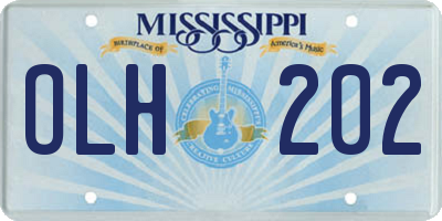 MS license plate OLH202