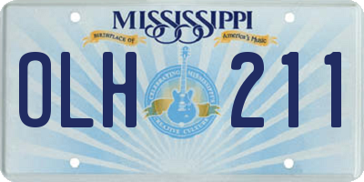 MS license plate OLH211