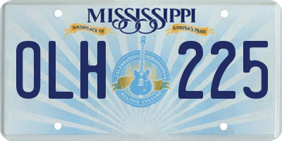 MS license plate OLH225