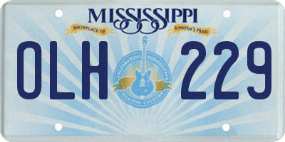 MS license plate OLH229