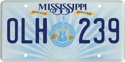 MS license plate OLH239