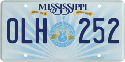 MS license plate OLH252