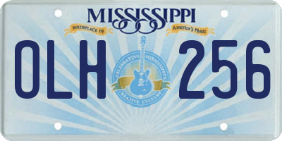 MS license plate OLH256