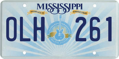 MS license plate OLH261