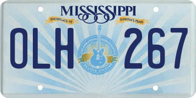 MS license plate OLH267