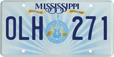 MS license plate OLH271