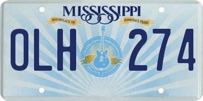 MS license plate OLH274