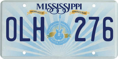 MS license plate OLH276