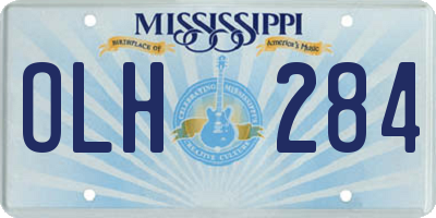 MS license plate OLH284