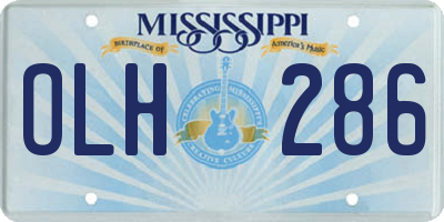 MS license plate OLH286