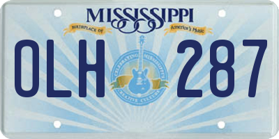 MS license plate OLH287