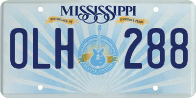 MS license plate OLH288