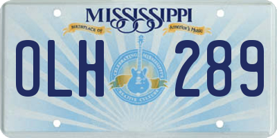 MS license plate OLH289