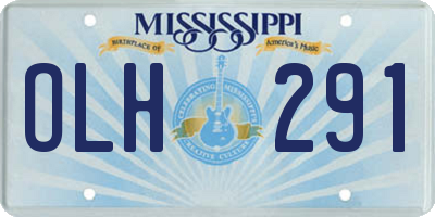 MS license plate OLH291