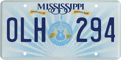 MS license plate OLH294