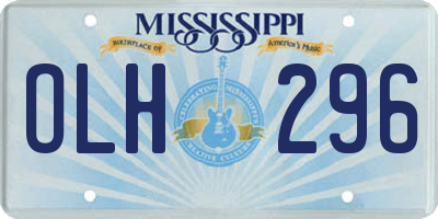 MS license plate OLH296