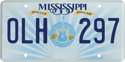 MS license plate OLH297