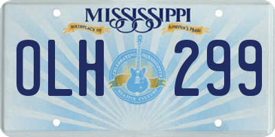 MS license plate OLH299