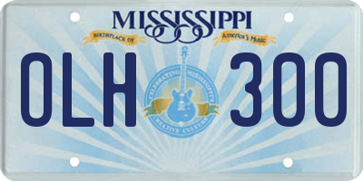 MS license plate OLH300
