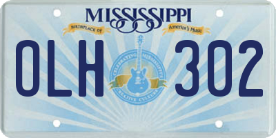 MS license plate OLH302