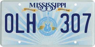 MS license plate OLH307