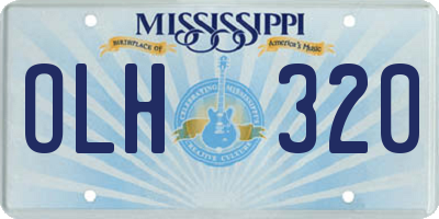 MS license plate OLH320