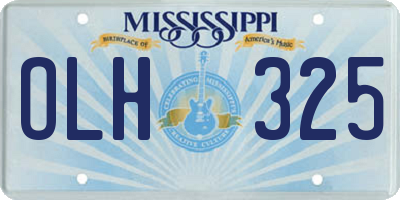 MS license plate OLH325