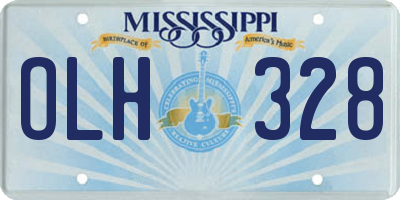 MS license plate OLH328