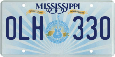 MS license plate OLH330