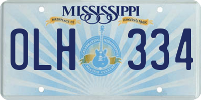 MS license plate OLH334